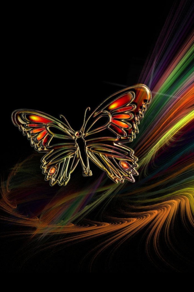 Das Abstract Butterfly Wallpaper 640x960