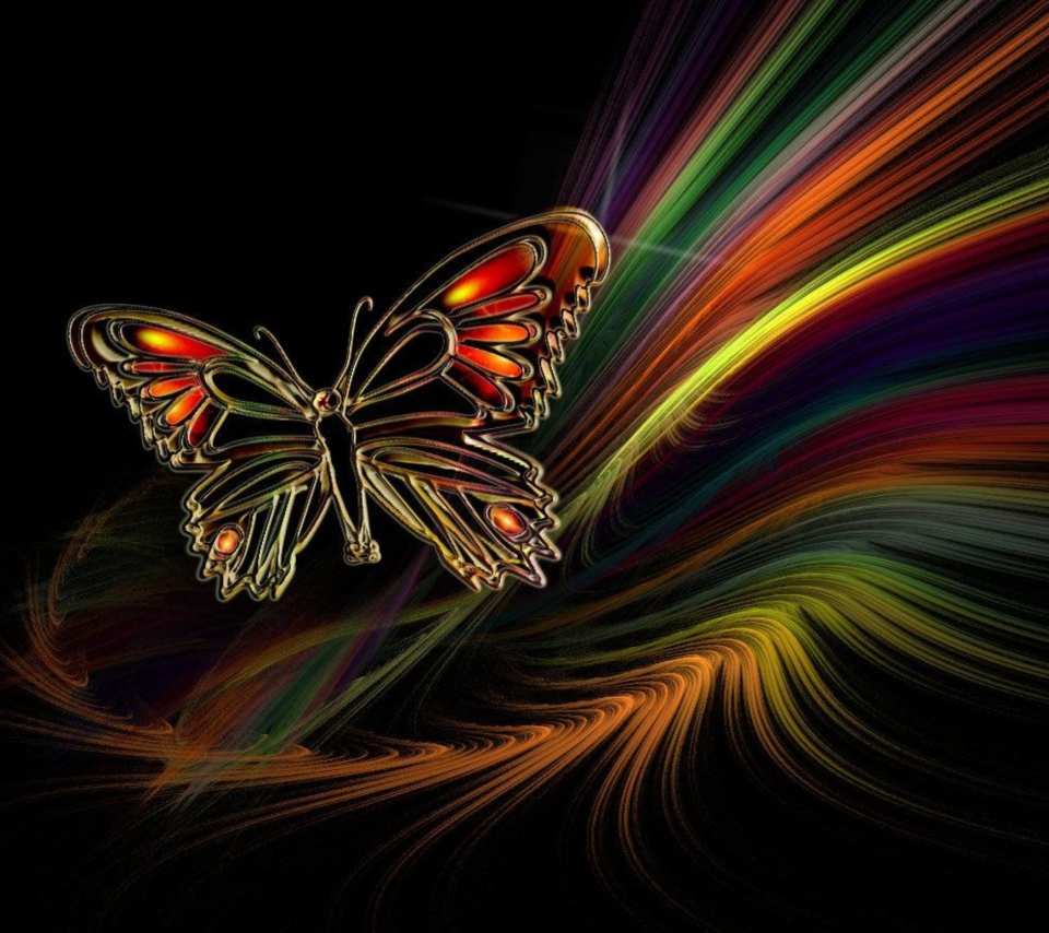 Abstract Butterfly wallpaper 960x854