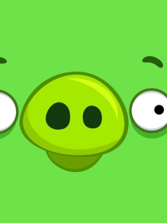 Screenshot №1 pro téma Angry Birds Pig Happy 240x320