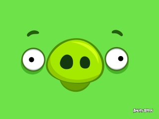 Angry Birds Pig Happy wallpaper 320x240