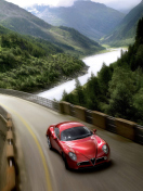 Red Alfa Romeo 8C wallpaper 132x176