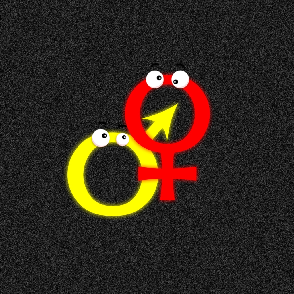 Das Funny Gender Symbols Wallpaper 1024x1024