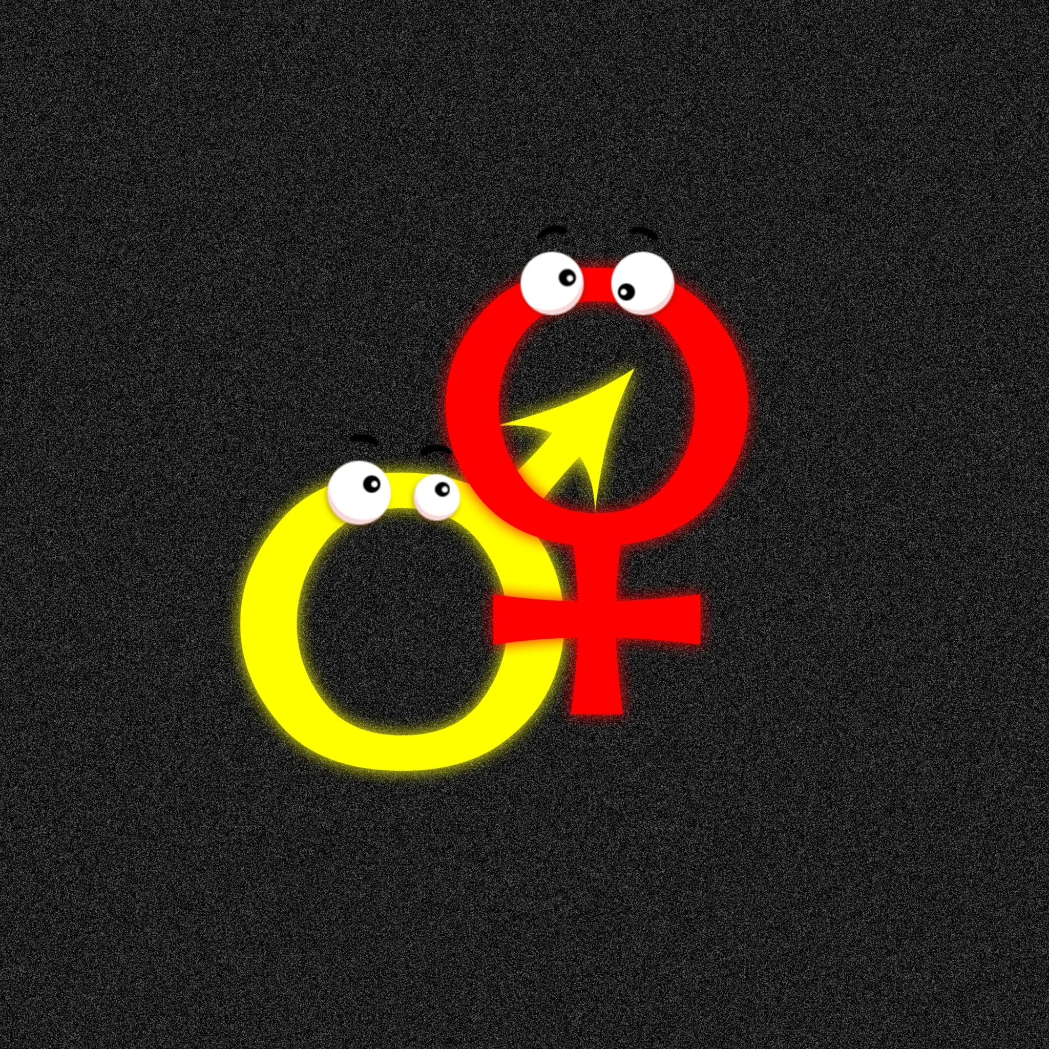 Обои Funny Gender Symbols 2048x2048