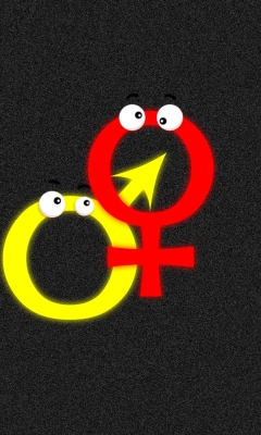 Обои Funny Gender Symbols 240x400