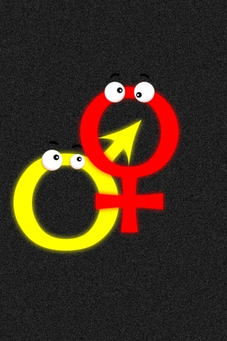 Das Funny Gender Symbols Wallpaper 320x480