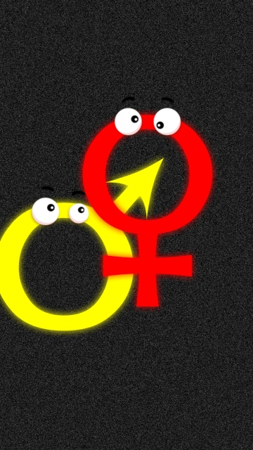 Das Funny Gender Symbols Wallpaper 360x640
