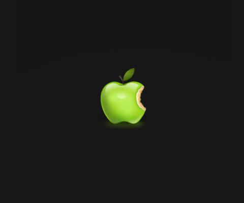Fondo de pantalla Bitten Apple 480x400