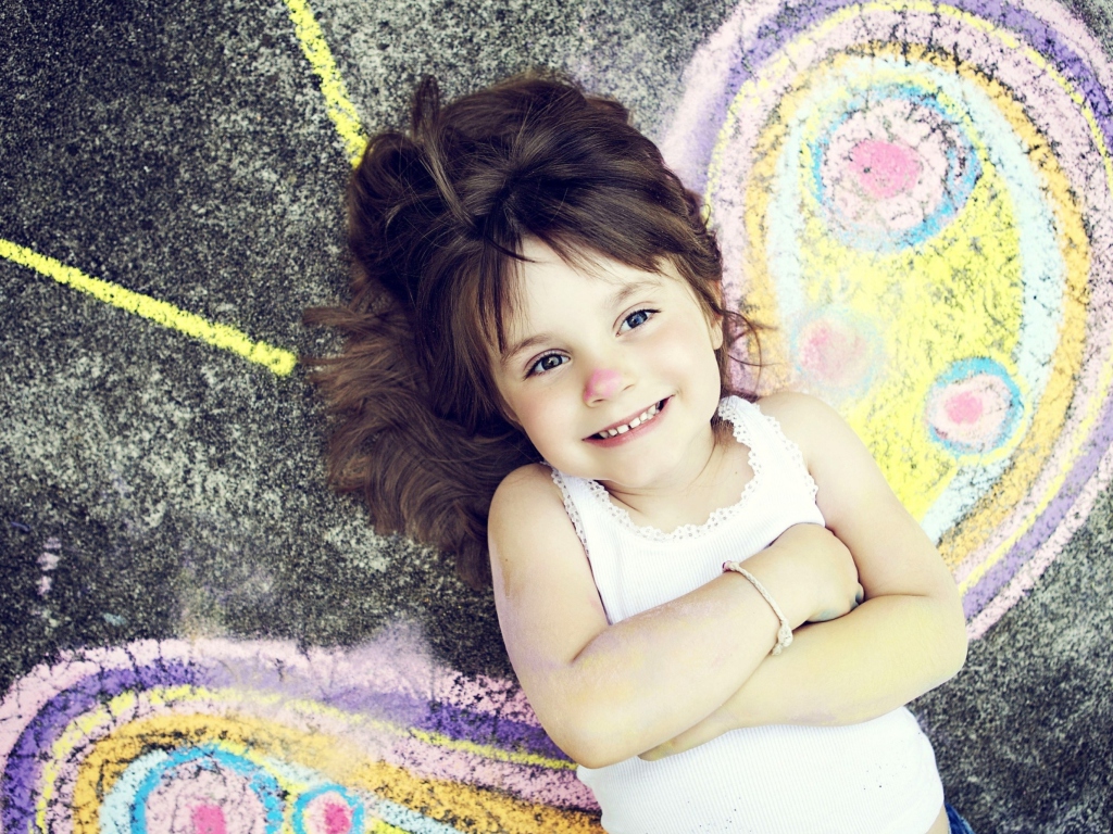 Das Cute Little Girl Wallpaper 1024x768