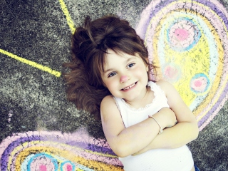 Das Cute Little Girl Wallpaper 320x240