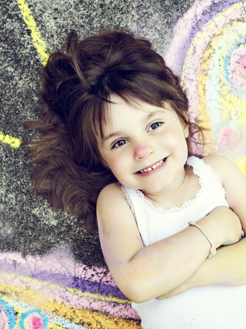 Das Cute Little Girl Wallpaper 480x640