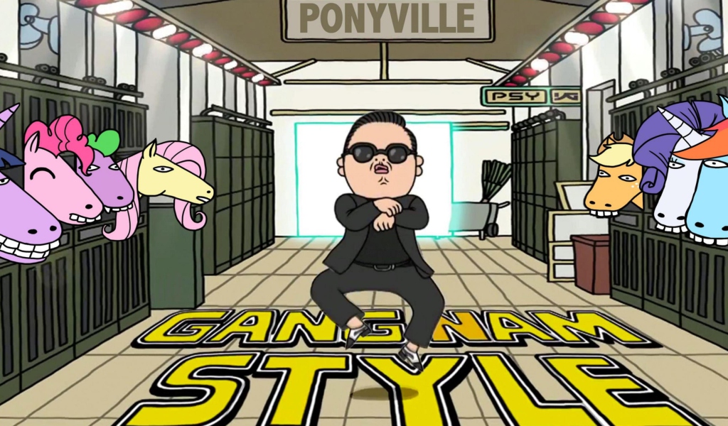 Обои Gangnam Style 1024x600