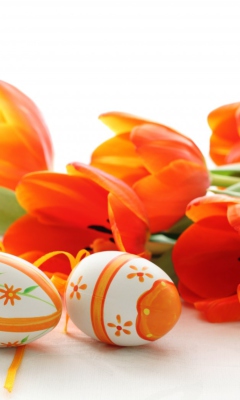 Eggs And Tulips wallpaper 240x400