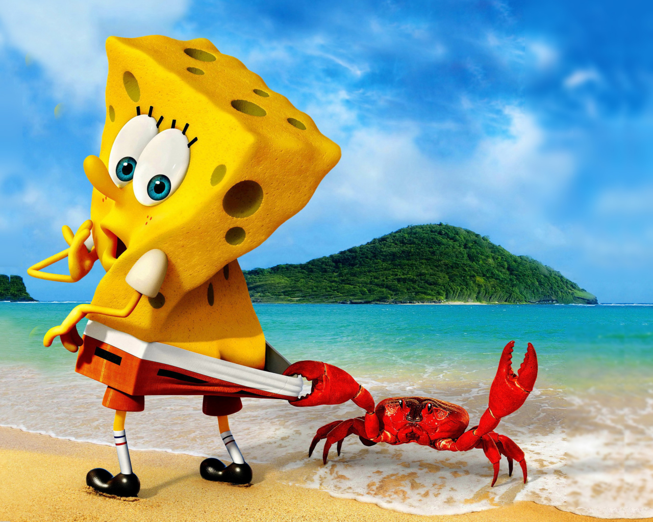 Das Spongebob And Crab Wallpaper 1280x1024