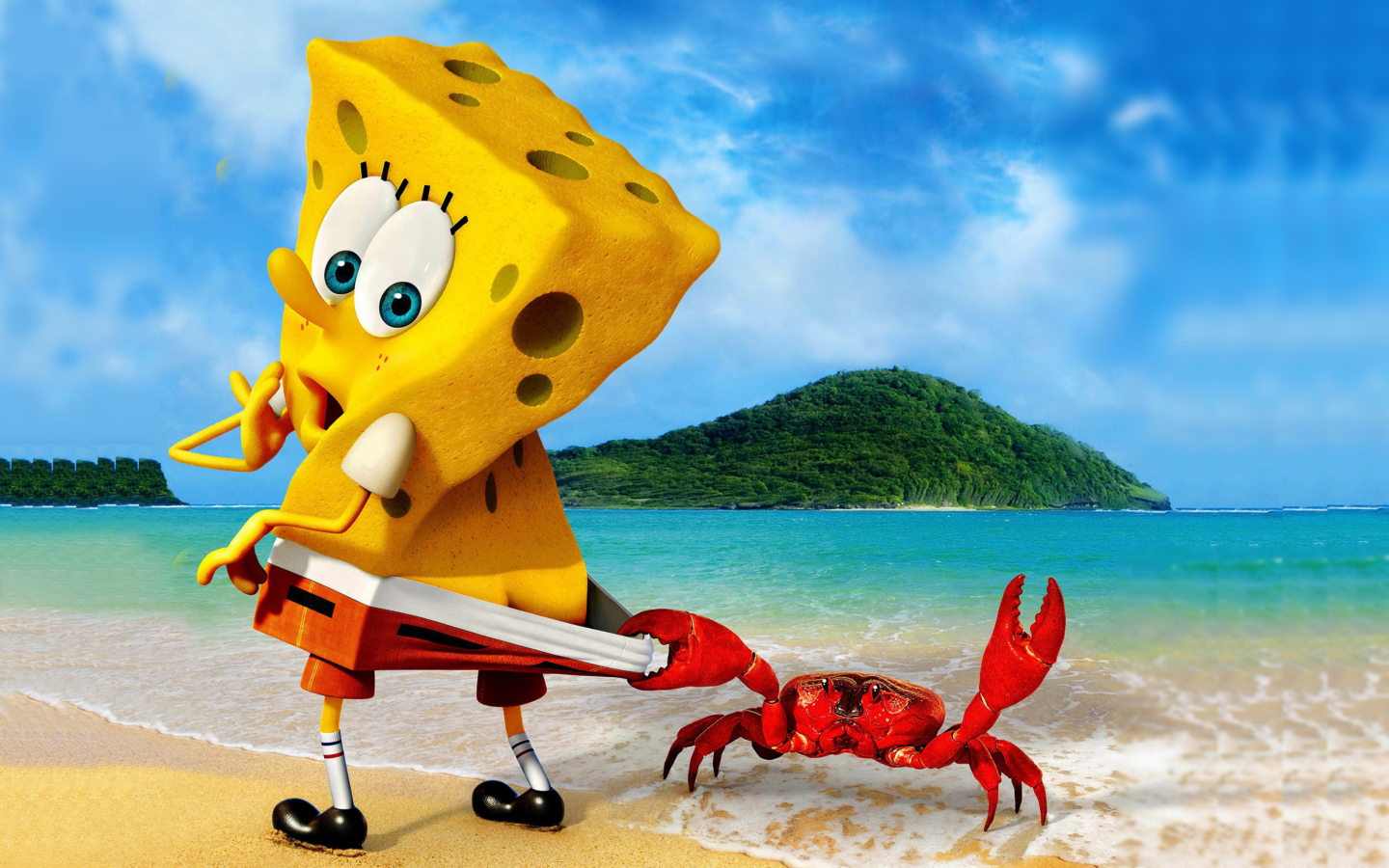 Spongebob And Crab wallpaper 1440x900