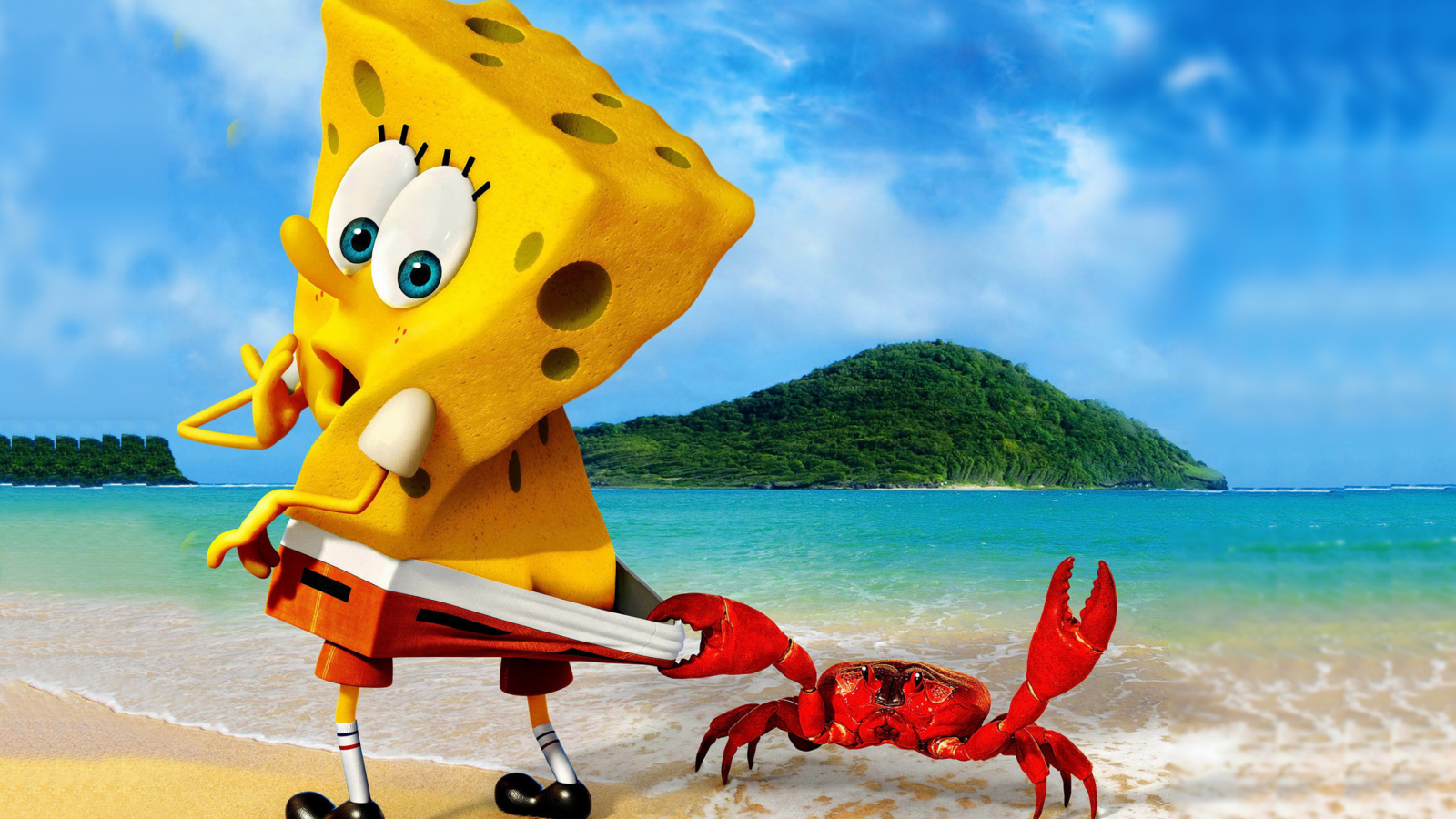 Spongebob And Crab wallpaper 1600x900