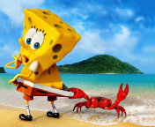 Spongebob And Crab screenshot #1 176x144