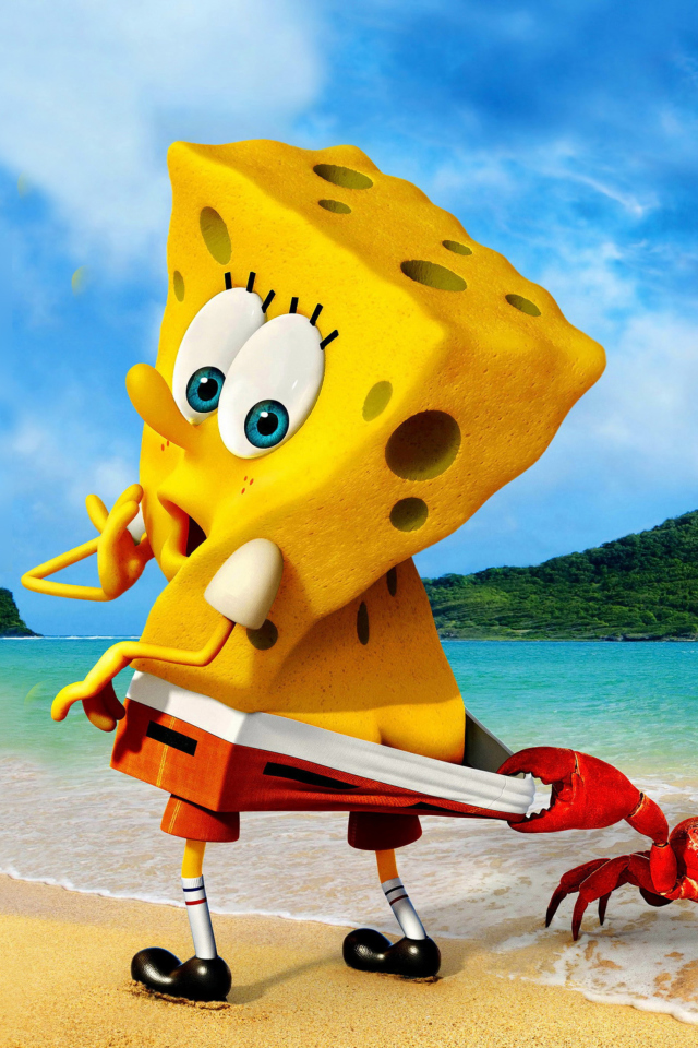 Fondo de pantalla Spongebob And Crab 640x960