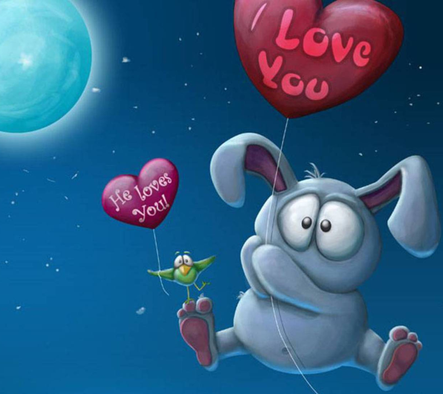 Screenshot №1 pro téma Valentine Bunny 1440x1280