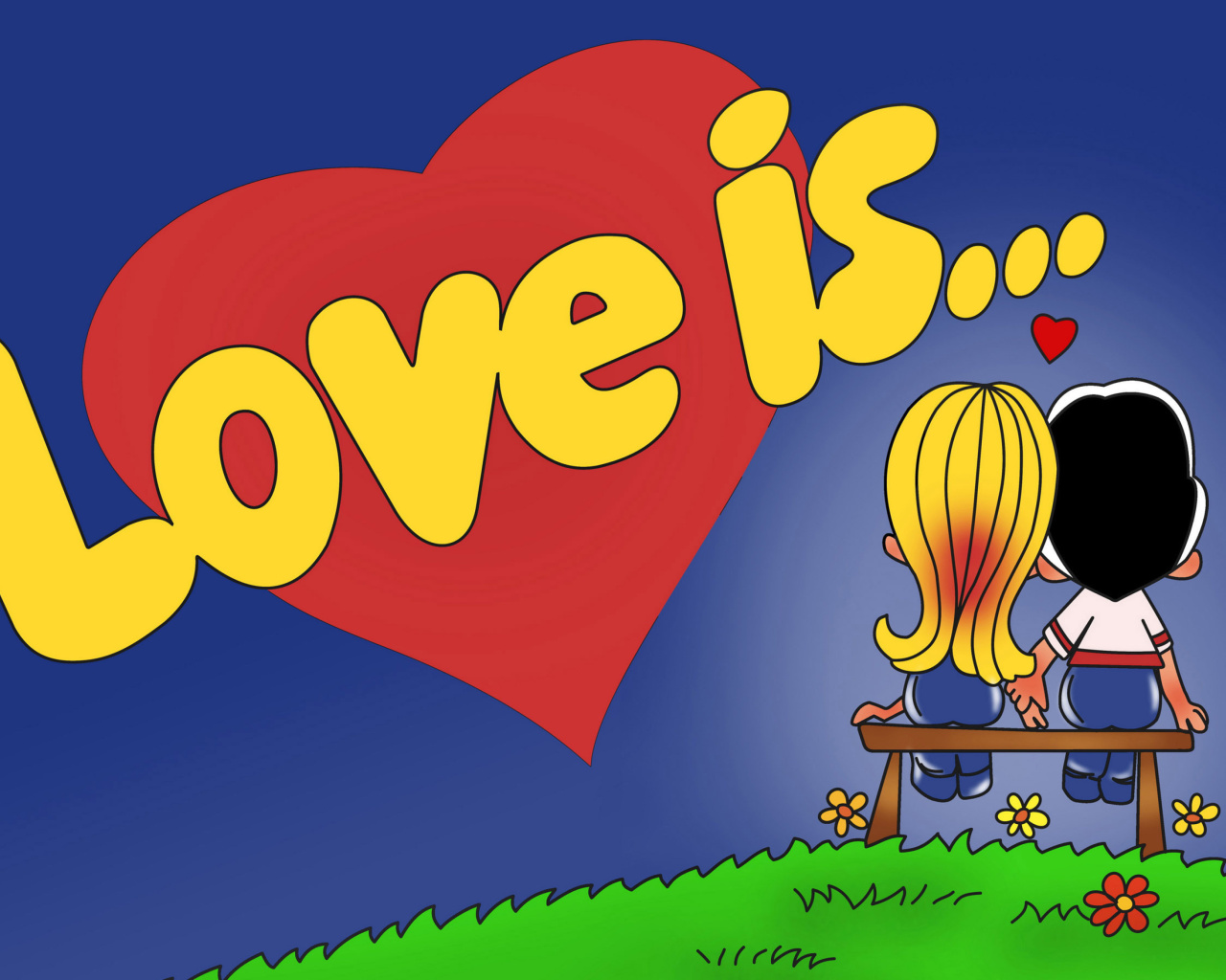 Love is Chewing gum wallpaper 1280x1024