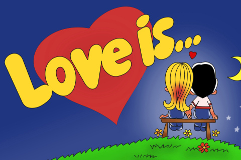 Das Love is Chewing gum Wallpaper 480x320