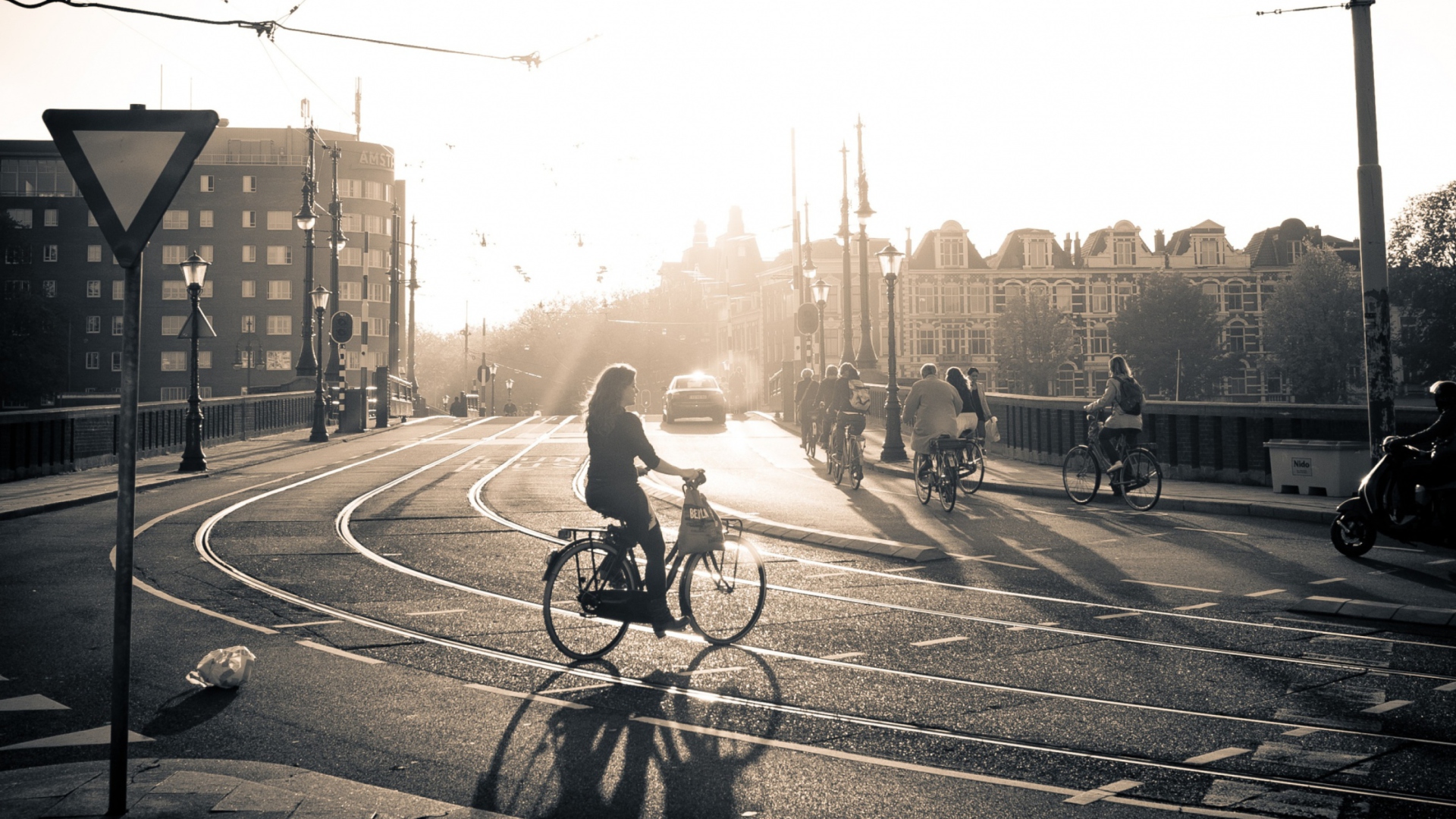 Sfondi Sunset In Amsterdam 1920x1080