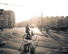 Sfondi Sunset In Amsterdam 220x176