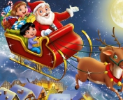 Fondo de pantalla Santa Wishes You A Merry Christmas 176x144