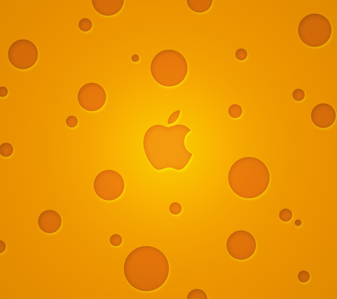 Das Apple Logo Orange Wallpaper 1080x960