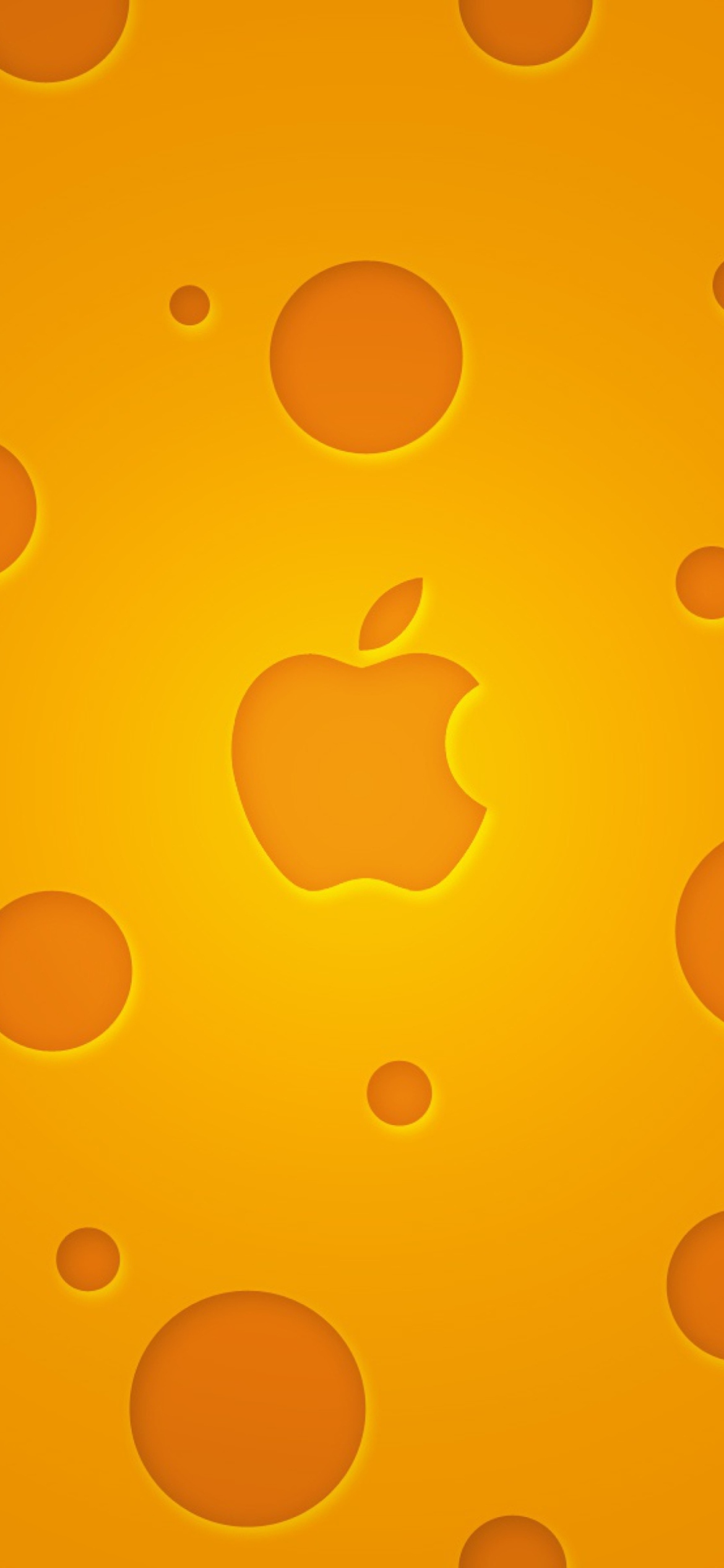 Fondo de pantalla Apple Logo Orange 1170x2532