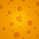 Apple Logo Orange wallpaper 128x128