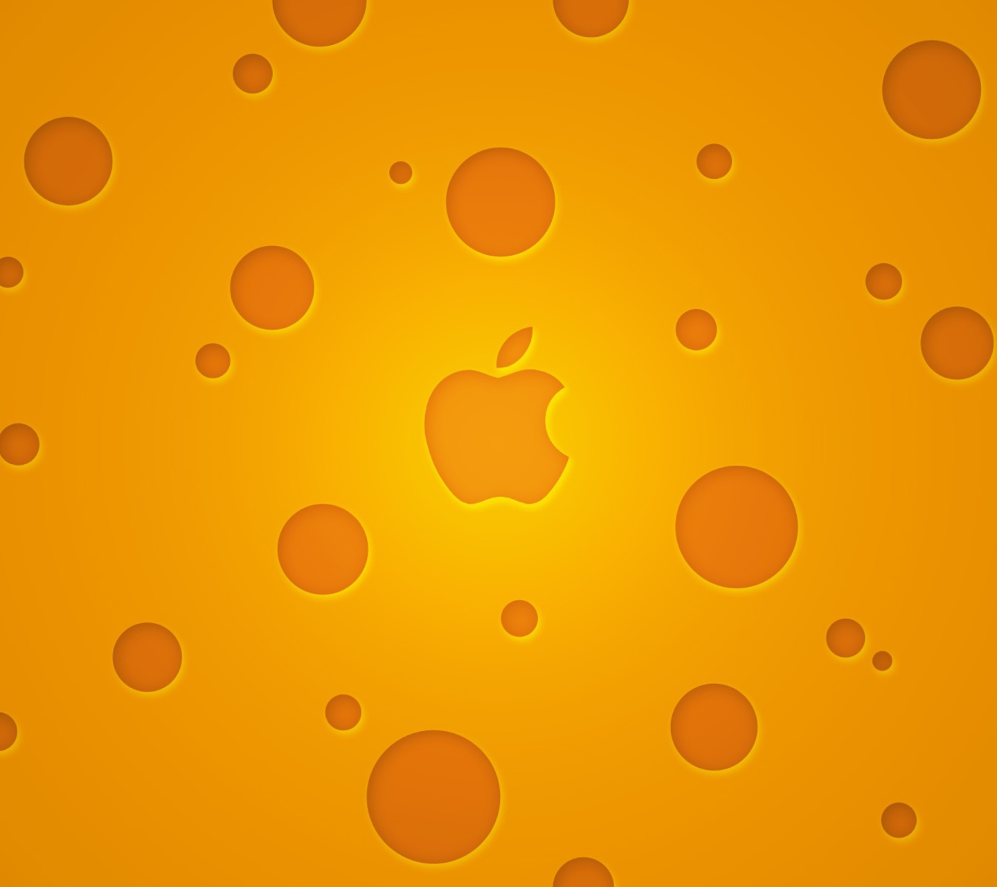 Обои Apple Logo Orange 1440x1280