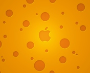 Apple Logo Orange wallpaper 176x144