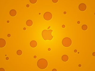 Fondo de pantalla Apple Logo Orange 320x240