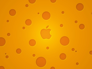 Apple Logo Orange wallpaper 320x240