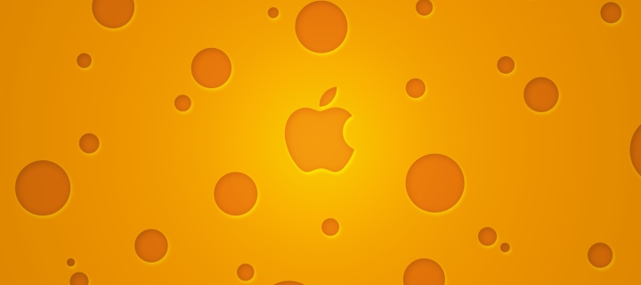Das Apple Logo Orange Wallpaper 720x320