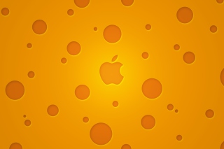 Apple Logo Orange Picture for Android, iPhone and iPad