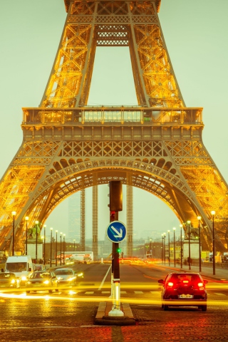 Das Beautiful Paris At Night Wallpaper 320x480