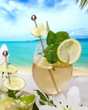 Light summer cocktail wallpaper 128x160