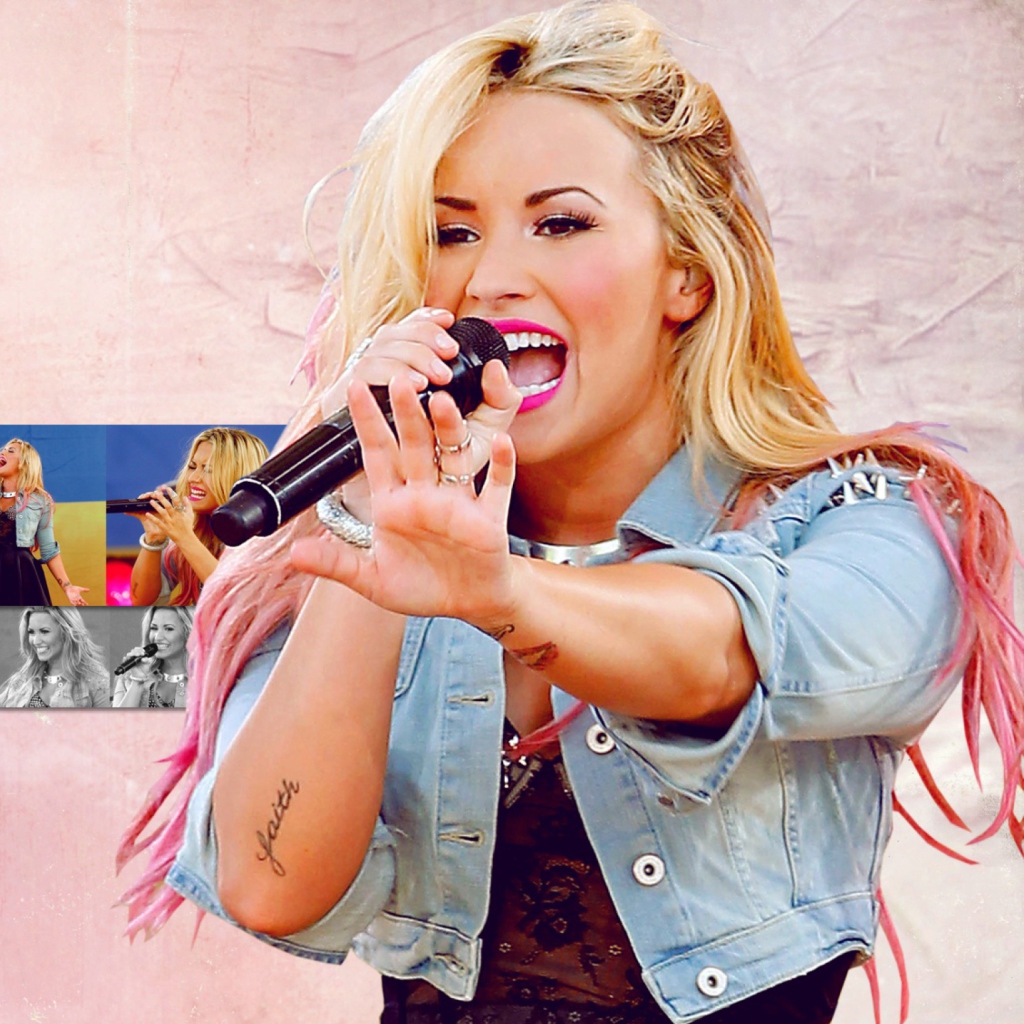 Das Demi Lovato Singing Wallpaper 1024x1024
