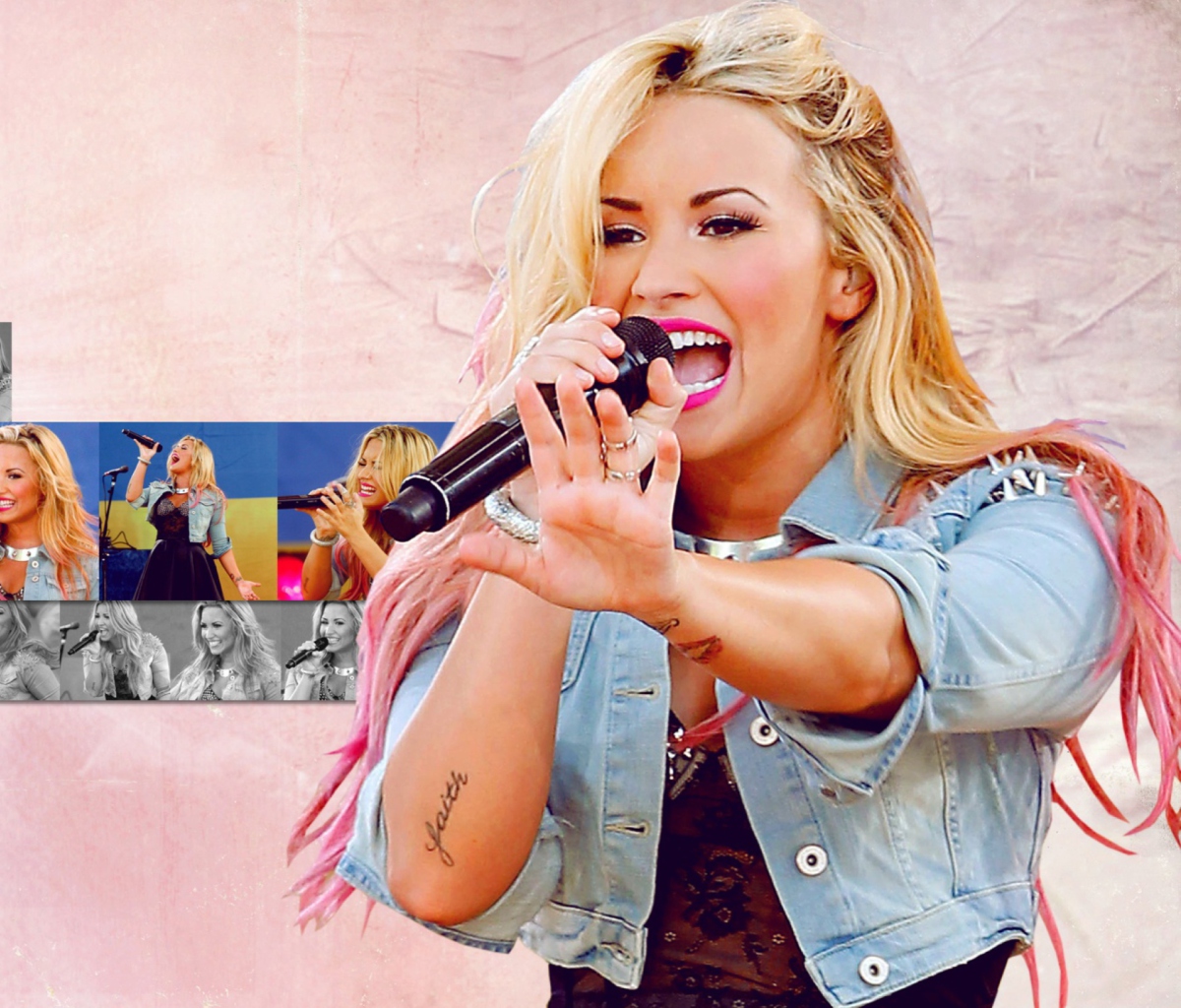 Demi Lovato Singing wallpaper 1200x1024