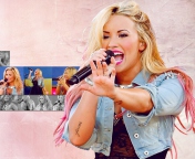 Обои Demi Lovato Singing 176x144
