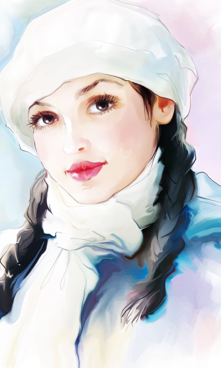 Обои Water-Colour Portrait 768x1280