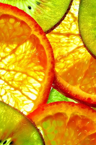 Das Fruit Slices Wallpaper 320x480