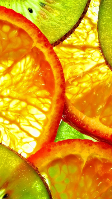 Fruit Slices wallpaper 360x640