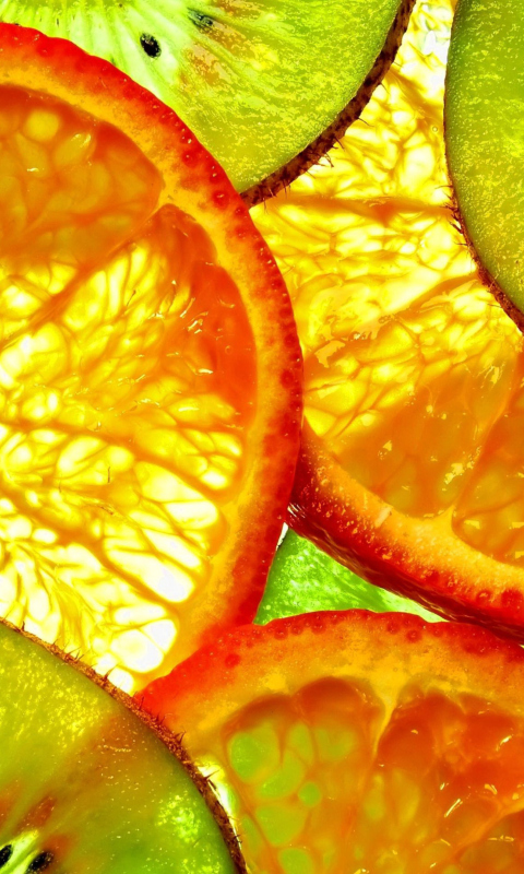 Fruit Slices wallpaper 480x800