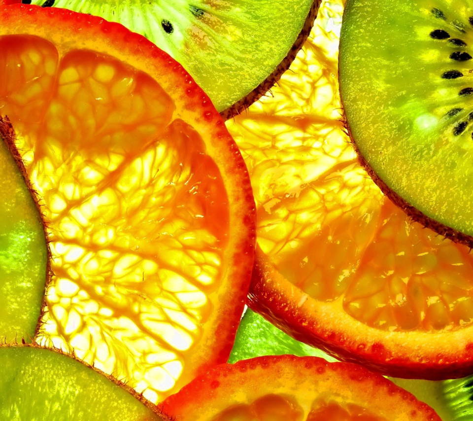 Das Fruit Slices Wallpaper 960x854