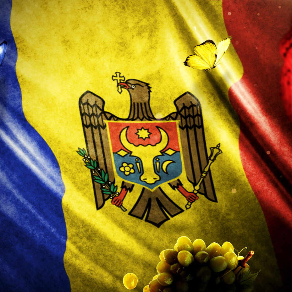 Fondo de pantalla Moldova Flag 1024x1024