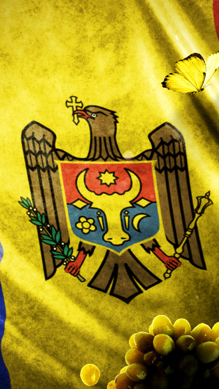 Обои Moldova Flag 750x1334