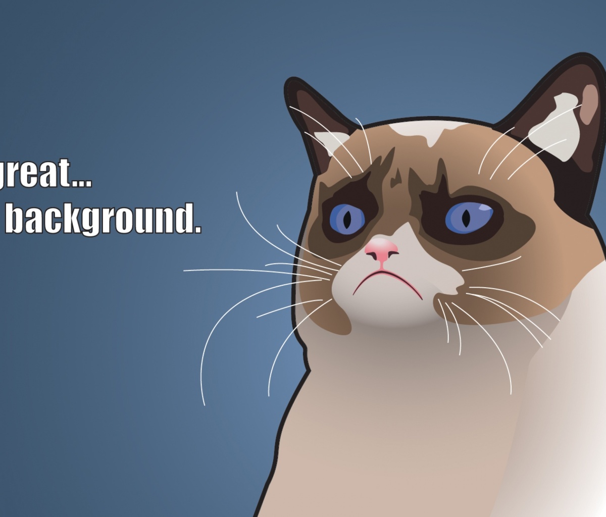 Das Grumpy Cat, Oh Great Im a Background Wallpaper 1200x1024