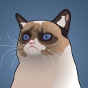Grumpy Cat, Oh Great Im a Background wallpaper 128x128
